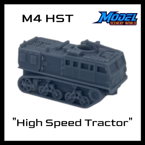 Model Scenery World HO168 - M4 HST High-Speed Tractor - Gray  - HO Scale