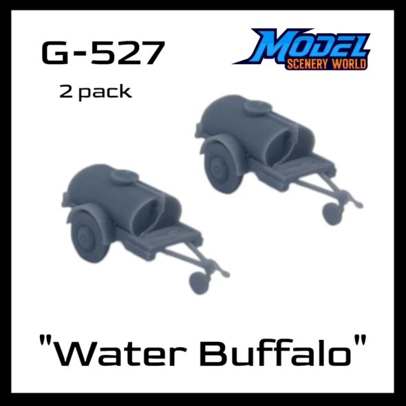 Model Scenery World HO181 - G527 Trailer - Water Buffalo - Gray  - HO Scale