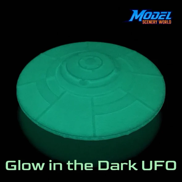 Model Scenery World HO189 - Area 51 UFO Spacecraft Glow-in-the-Dark  - HO Scale