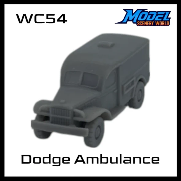 Model Scenery World HO204 - Dodge WC 54 Ambulance - Gray  - HO Scale