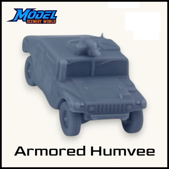Model Scenery World HO213 - Armored Humvee Military Vehicle  - HO Scale