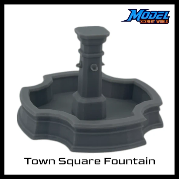 Model Scenery World HO227 - Town Square Fountain Structure  - HO Scale