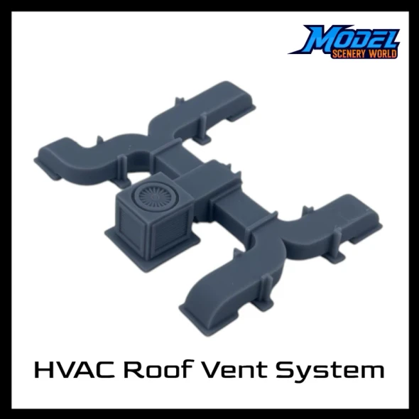 Model Scenery World HO240 - HVAC Roof Vent System - Gray  - HO Scale