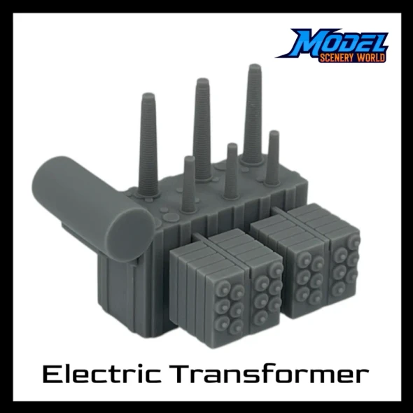 Model Scenery World HO251 - Electric Transformer - Gray  - HO Scale