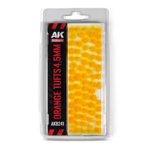 AK Interactive 8241 - Orange & Yellow Wargame Tufts 4.5mm  - Multi Scale