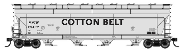 PRE-ORDER: Walthers Mainline 910-49243 - ACF 5250 4-Bay Centerflow Covered Hopper Cotton Belt St. Louis Southwestern (SSW) 79459 - HO Scale