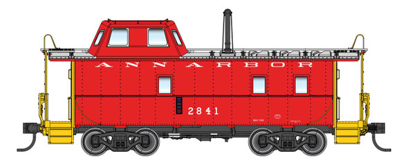 PRE-ORDER: Walthers Proto 920-103615 - Wabash Streamlined Caboose Ann Arbor Railroad (AA) 2843 - HO Scale
