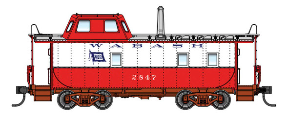 PRE-ORDER: Walthers Proto 920-103625 - Wabash Streamlined Caboose Wabash (WAB) 2854 - HO Scale