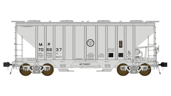 Class One Model Works FC01013 - PS 3000CD Two-Bay Hopper Car Missouri Pacific (MP) 706637 - HO Scale