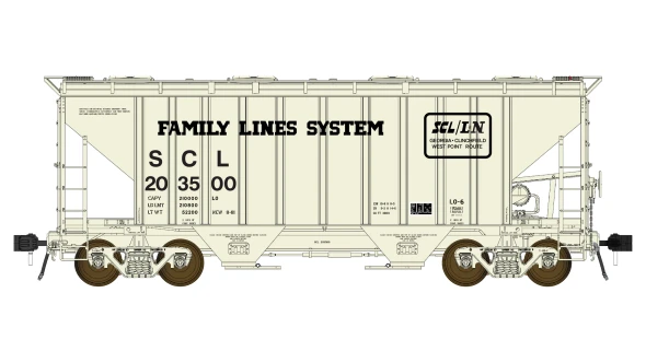 Class One Model Works FC01023 - PS 3000CD Two-Bay Hopper Car Seaboard Coast Line (SCL) 203528 - HO Scale