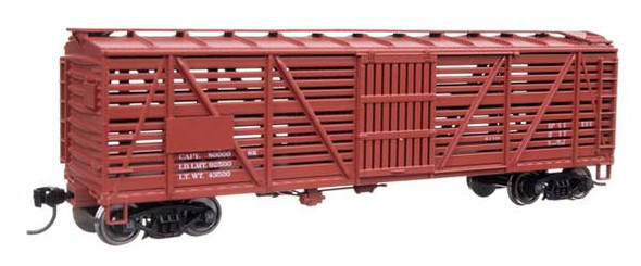 Walthers Mainline 910-41502 - 40' Wood Stock Car with Dreadnaught ends Atchison, Topeka and Santa Fe (ATSF) 25844 - HO Scale