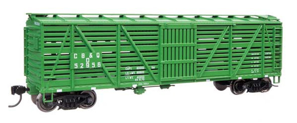 Walthers Mainline 910-41507 - 40' Wood Stock Car with Dreadnaught ends Chicago, Burlington & Quincy (CB&Q) 52956-D - HO Scale
