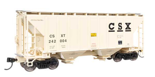 Walthers Mainline 910-8505 - 37' 2980 Cubic-Foot 2-Bay Covered Hopper CSX (CSXT) 242004 - HO Scale