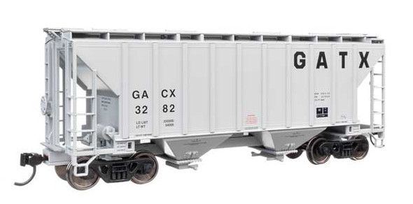 Walthers Mainline 910-8513 - 37' 2980 Cubic-Foot 2-Bay Covered Hopper General American (GACX) 3282 - HO Scale