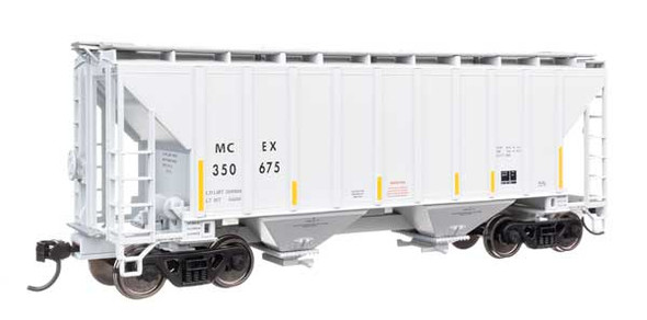 Walthers Mainline 910-8516 - 37' 2980 Cubic-Foot 2-Bay Covered Hopper Midwest Railcar (MCEX) 350675 - HO Scale
