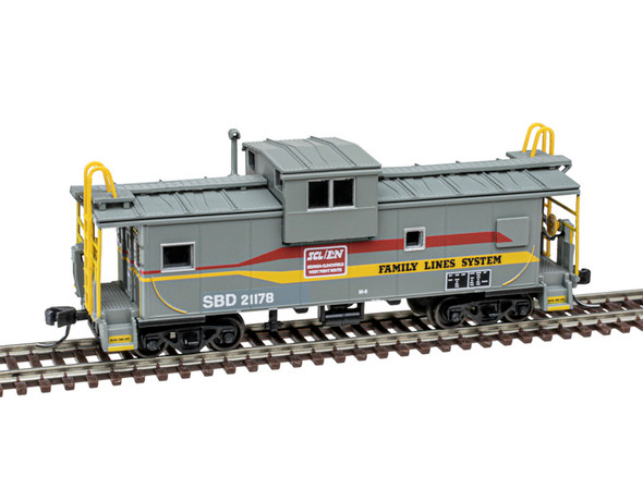 Atlas Master 50007311 - Extended Vision Caboose Family Lines* (SBD) (Gray/Yellow/Red) 21191 - N Scale