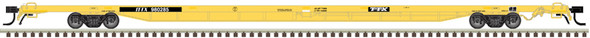Atlas Master 50007240 - 89' 4" Flat Car (for container loading) Trailer Train (ITTX) (Yellow) 981584 - N Scale