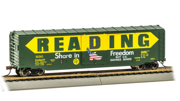 Bachmann 19416 - 50' Sliding Door Boxcar Reading (RDG) 19807 (US Saving Bonds) - HO Scale