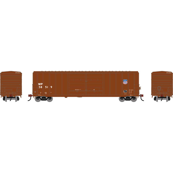 Athearn 2912 - 50' FMC 5077 Centered Double Door Box Car Union Pacific (WP) 38519 - HO Scale
