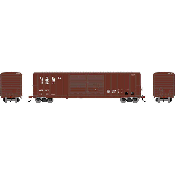 Athearn 2924 - 50' FMC 5077 Centered Double Door Box Car Seattle & North Coast (SNCT) 1070 - HO Scale
