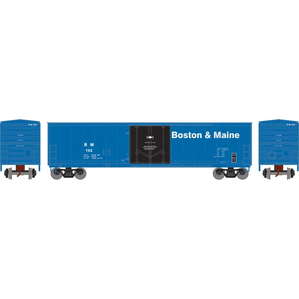 Athearn 2066 - 50' Youngstown Plug Door Box Car Boston & Maine (BM) 153 - HO Scale