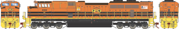 Athearn Genesis 75665 - EMD SD70M-2 (DCC and Sound) Providence and Worcester (PW) 4302 - HO Scale