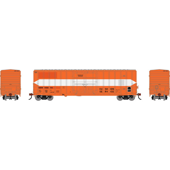 Athearn 2780 - 50' FMC 5327 12' Plug Door Box Car Green Bay & Western (GBW) 10015 - HO Scale