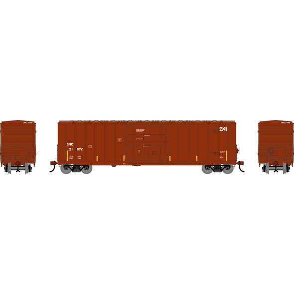 Athearn 2790 - 50' FMC 5327 12' Plug Door Box Car Saratoga and North Creek Railroad (SNC) 21092 - HO Scale