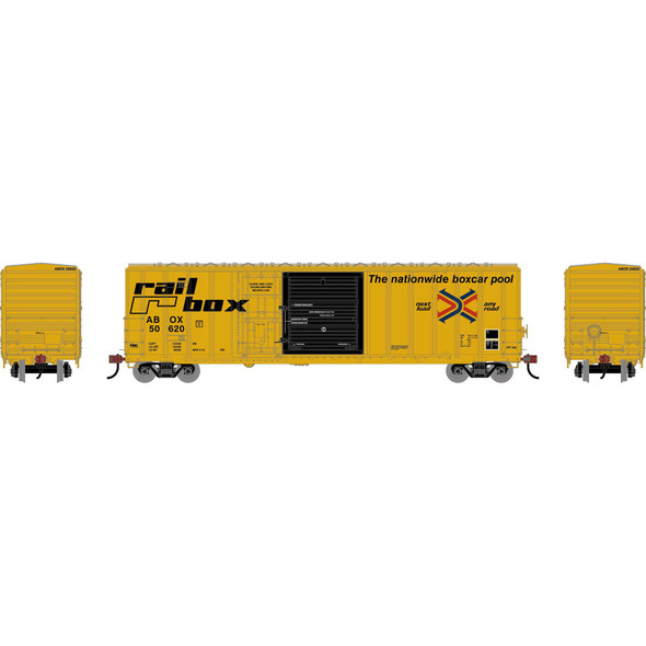 Athearn 2125 - 50' FMC 5277 Combo Door Box Car TTX (ABOX) 50620 'Early' - HO Scale