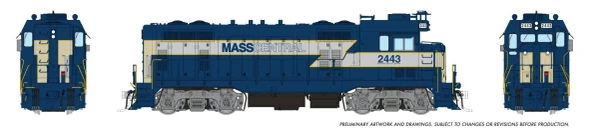 PRE-ORDER: Rapido 1017007 - CF7 w/ Square Cab (DC Silent) Massachusetts Central Railroad (MCER) 2443 - HO Scale