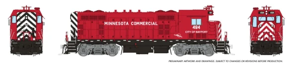 PRE-ORDER: Rapido 1017518 - CF7 w/ Square Cab (DCC and Sound) Minnesota Commercial Railway (MNNR) 484 (With ditchlights) - HO Scale