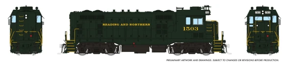 PRE-ORDER: Rapido 1017523 - CF7 w/ Square Cab (DCC and Sound) Reading & Northern (RBMN) 1504 - HO Scale