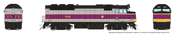 PRE-ORDER: Rapido 1043014 - EMD F40PH (DC Silent) Massachusetts Bay Transportation Authority (MBTA) 1007 As-Delivered - HO Scale