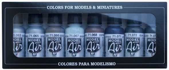 Vallejo 71176 - Metallic Colors - 8 Bottle Set