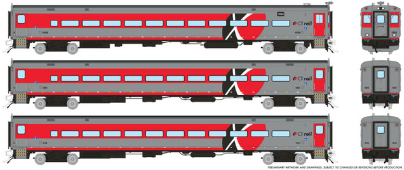 PRE-ORDER: Rapido 1084002 - Comet Car CTrail Set #2 (Cab: 1518 Coaches: 501, 522) - HO Scale