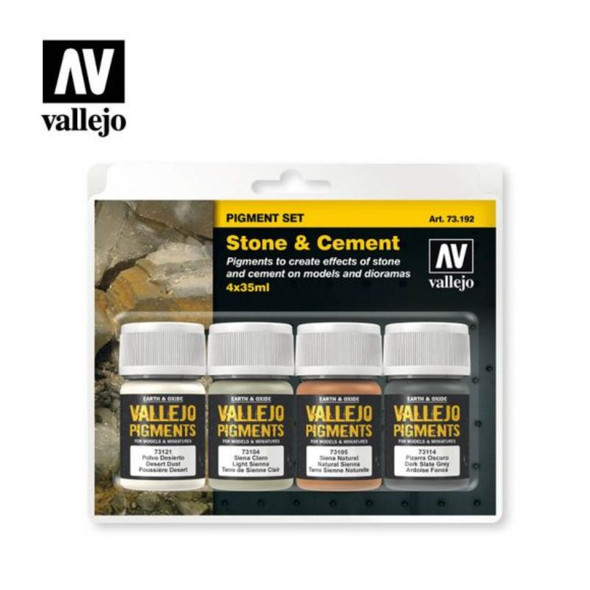 Vallejo 73192 - Stone & Cement Pigment Set   -