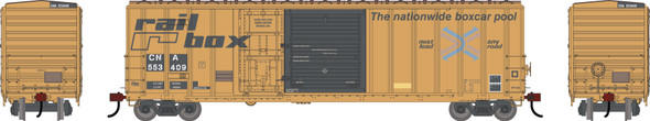 PRE-ORDER: Athearn 3864 - 50' FMC 5277 Combo Door Box Car Canadian National (CNA) 553409 Primed For Grime 'Ex-ABOX' - HO Scale