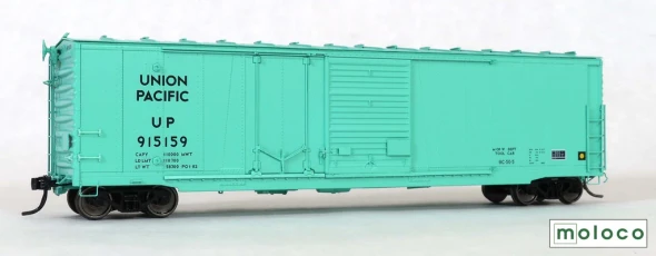 Moloco 75057-01 - Omaha 50' Combo 15-2 boxcar, BC-50-5, MofW...Quartz Green scheme 1-82 Union Pacific (UP) 915159 - HO Scale