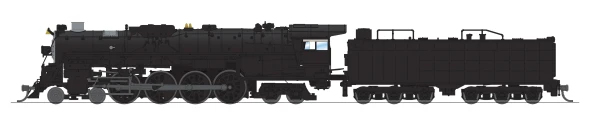 Broadway Limited 9406 - ALCo 4-8-4 "Northern" w/ DCC and Sound Atchison, Topeka and Santa Fe (ATSF) Unlettered - N Scale