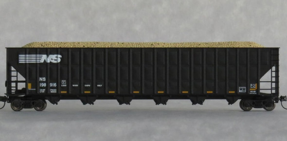 Trainworx 27013-08 - Greenville 7000 Cu Ft Wood Chip Hopper with Load Norfolk Southern (NS) 198916 - N Scale