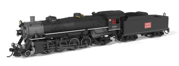 Broadway Limited 10079 - USRA Light Mikado (DC Silent) Central of Georgia Railroad (CG) 699 TVRM Excursion Appearance - N Scale