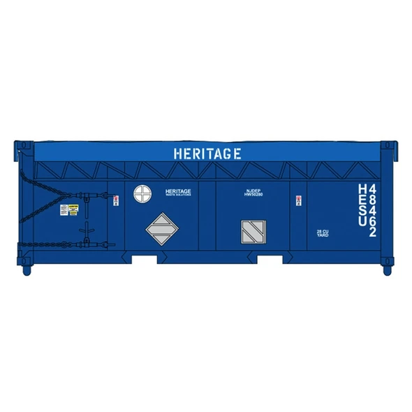 PRE-ORDER: Atlas Master 20008463 - Waste Containers (Sets of 6) Heritage Environmental Services (HESU)  - HO Scale