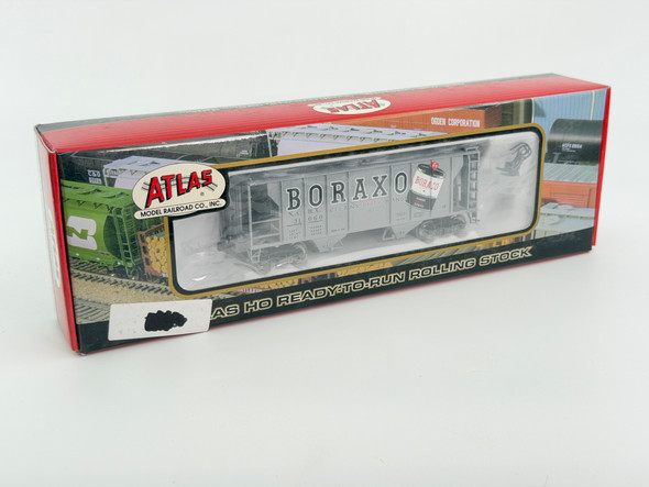 Pre-Owned: Atlas PS-2 2 Bay Covered Hopper - NIB Boraxo 31060 - HO Scale