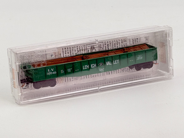 Pre-Owned: Micro-Trains 50’ Gondola Fishbelly Side, W/drop Ends, w/load Lehigh Valley 37049 - N Scale