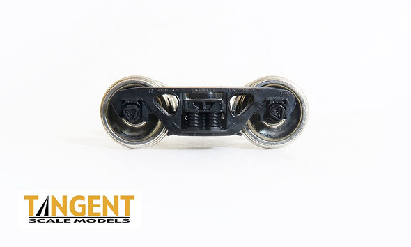 Tangent Scale Models 412 - 70-Ton Barber S-2-A Trucks with Spinning Timken Bearings and Nickel Plated Semi-Scale Tread All-Metal Precision Wheelsets  - HO Scale