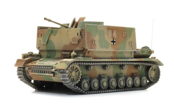 Artitec 6870713 - German WWII Flakpanzer "Möbelwagen" 3-tone Camo  - HO Scale