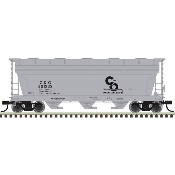 Atlas Trainman 20008114 - ACF 3560 COVERED HOPPER Chesapeake & Ohio (C&O) 601232 - HO Scale