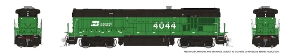 PRE-ORDER: Rapido 1074032 - GE B30-7A Booster 'Twinkie' (DC Silent) Burlington Northern (BN) 4044 w/Late Grille - HO Scale