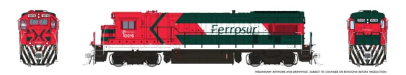 PRE-ORDER: Rapido 1074505 - GE B23-7 (DCC and Sound) Ferrosur (FSRR) 10019 - HO Scale
