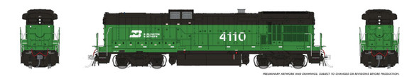 PRE-ORDER: Rapido 1074536 - GE B30-7A Booster 'Twinkie' (DCC and Sound) Burlington Northern (BN) 4110 - HO Scale